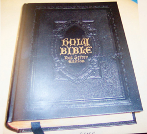 bible after repair work is completed