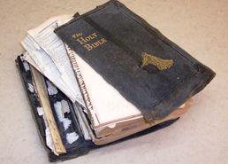 Bible cover and pages